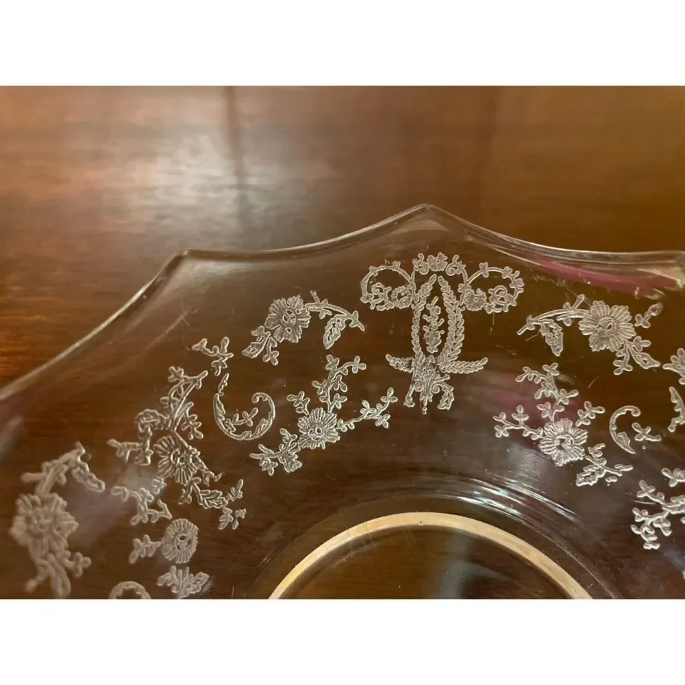 Vintage  New Martinsville/ Viking Glass Company Divided ‎ Dish Prelude Pattern 2